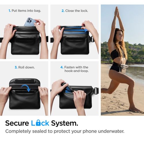 SPIGEN A620 UNIVERSAL WATERPROOF WAIST BAG BLACK na Arena.pl