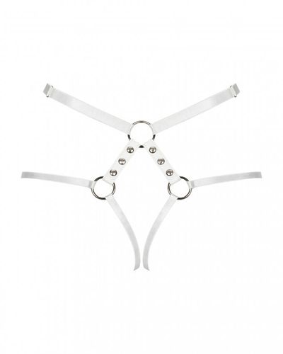 Biała, Skórzana Uprząż - Obsessive A758 S/M/L na Arena.pl