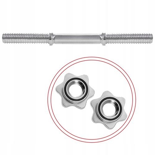 GRYF SZTANGIELKA + ZACISKI ZESTAW 40cm gryfik STAL 28mm do HANTLI KRÓTKI na Arena.pl