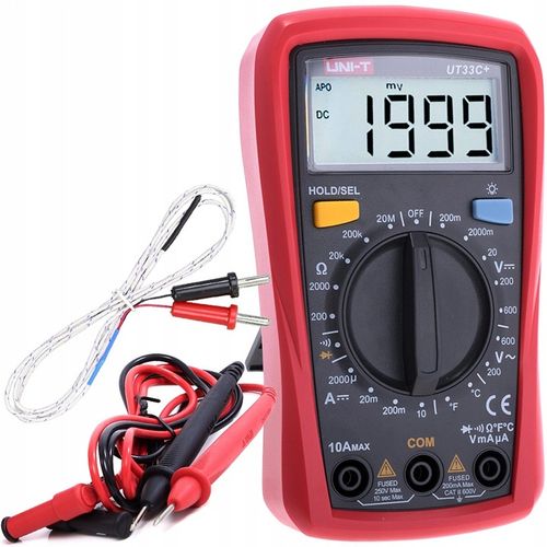 PROFESJONALNY MIERNIK CYFROWY MULTIMETR PRĄDU NAPIĘCIA LCD UNI-T UT33C+ na Arena.pl