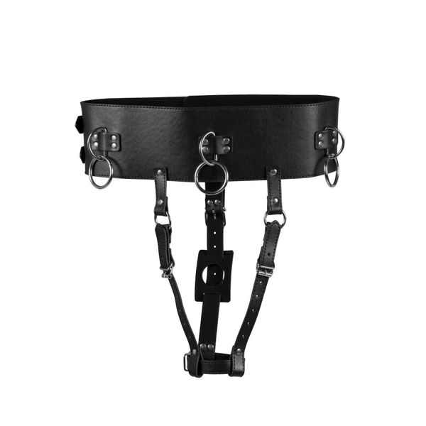 Belt With Vibrator Holder - Black zdjęcie 8