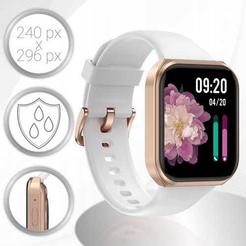 SMARTWATCH ZEGAREK MENU DAMSKI ROZMOWY GRY POLSKIE SMS 2 PASKI SMART WATCH na Arena.pl