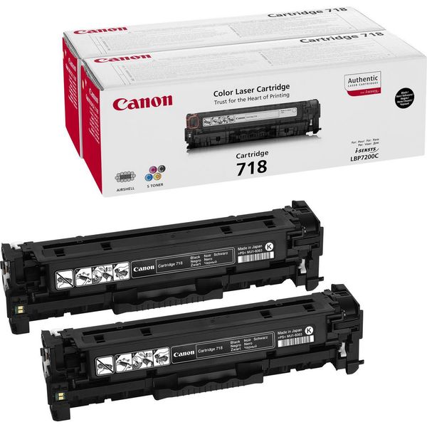 Canon Toner Black Twin Pack 718BK zdjęcie 1