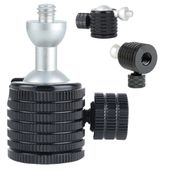 Głowica KULOWA 360 Gwint 1/4" na 3/8" Uchwyt Statyw Aluminium Czarna 45 mm