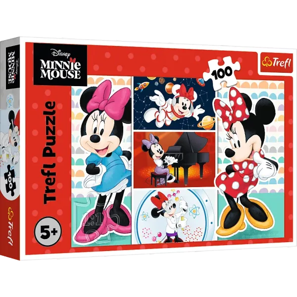 Puzzle - 100 - Zabawna Minnie - Disney - Trefl 16517 zdjęcie 1