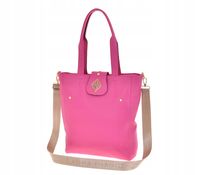 Laura Biaggi - torebka shopper dżety różowy fuksja groszek mat M250