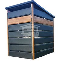 Wiata śmietnikowa spad tył 0,8x1,3m antracyt Schowek GP289