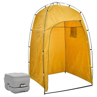 Przenośna toaleta turystyczna z namiotem, 10+10 L