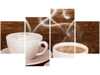 OBRAZ DWIE FILIŻANKI KAWY