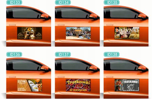 Magnes na samochód reklama magnetyczna 60x30 USŁUGI SPRZĄTANIE dużo wzorów na Arena.pl