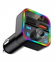 Transmiter fm szybka ładowarka bluetooth mp3 microsd 2x usb rgb *2864* xj