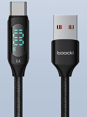 TOOCKI KABEL USB-A DO USB-C 100W PD 6A QC LCD 2 M do HUAWEI XIAOMI SAMSUNG na Arena.pl