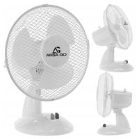 WENTYLATOR WIATRAK BIURKOWY CICHY MOCNY STOŁOWY OSCYLACJA 3 ŁOPATKI