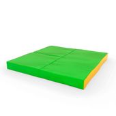 Składany materac pod drabinkę gimnastyczną 100x100x10 cm Kometa jasnozielono - żółty