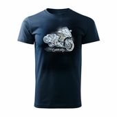 Koszulka motocyklowa z motocyklem na motor Honda Goldwing męska granat XXL