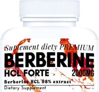 2000MG 100CAPS NAJMOCNIEJSZA BERBERYNA HCL 98% EKSTRAKT ODCHUDZANIE GLUKOZA