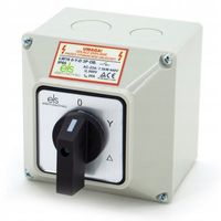 ŁĄCZNIK KRZYWKOWY 16A GWIAZDA TRÓJKĄT W OBUDOWIE