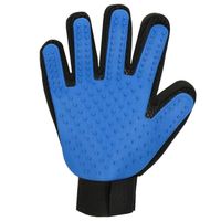 Rękawica do czesania kota, psa szczotka do wyczesywania sierści niebiesko-czarna