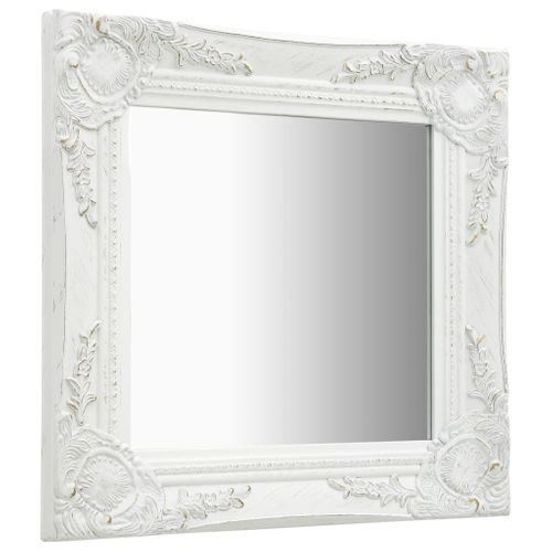 Lustro ścienne w stylu barokowym 40x40cm białe VidaXL na Arena.pl