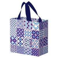 torba na zakupy 10l 25x15x27 dekor mozaika 1szt granatowa