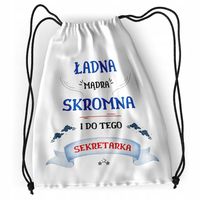 Plecak Dla Sekretarki Sportowy Szkolny Worek Torba Z Nadrukiem Ze Zdjęciem
