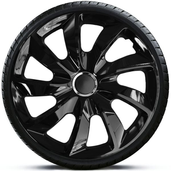 4x Kołpaki 17 cali NRM LAKIEROWANE STIG CZARNE TUNING zdjęcie 2