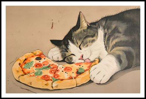 Plakat 91,5x60cm Pizza Dla Kota na Arena.pl