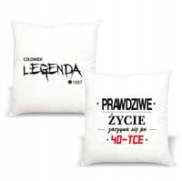 Poduszka z nadrukiem CZŁOWIEK LEGENDA ROK