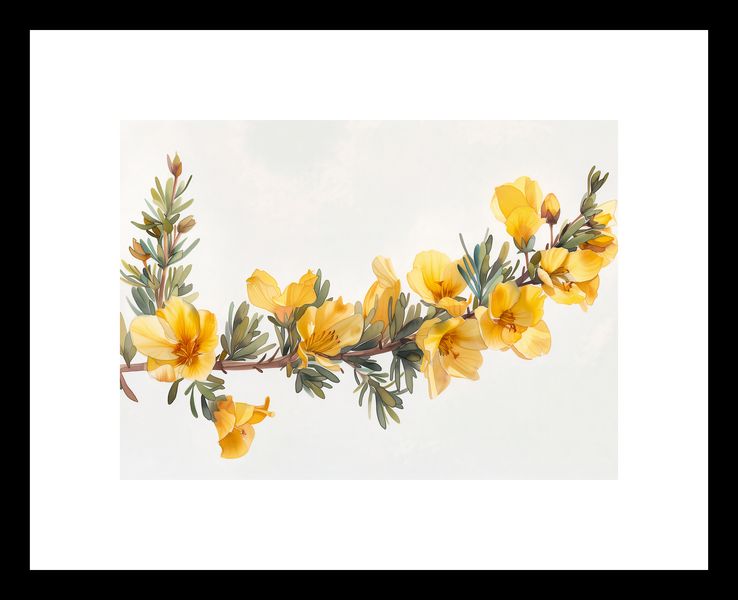 Plakat 18x13cm Żółte Kwiaty zdjęcie 3