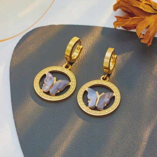 Eleganckie Złote Kolczyki Ze Stali Chirurgicznej na Arena.pl