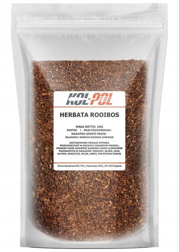 HERBATA ROOIBOS 1kg Superior Bez kofeiny naturalna wysoka jakość Kol-Pol na Arena.pl