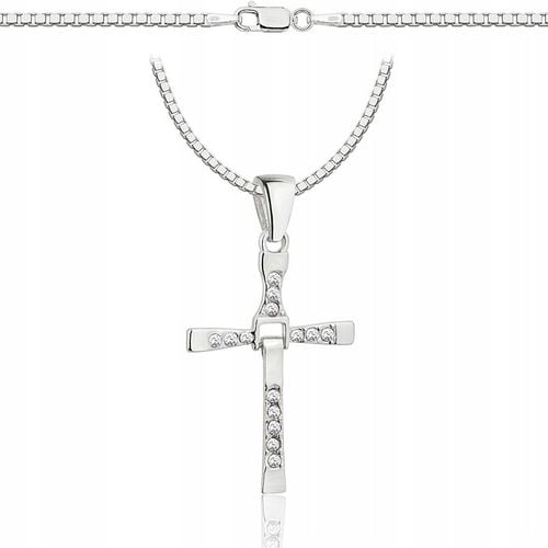 Naszyjnik Srebrny Krzyż Toretto Vin Diesel Szybcy i Wściekli srebro pr 925 na Arena.pl