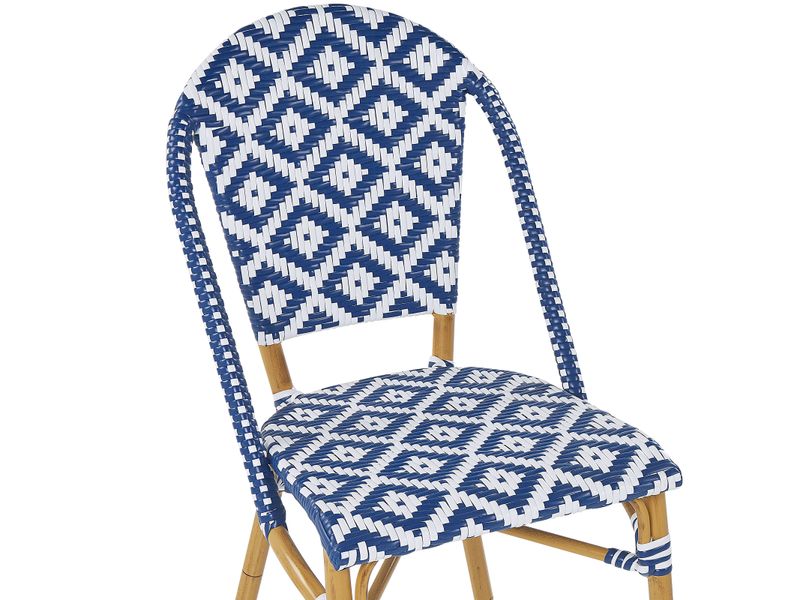 Zestaw ogrodowy stół i 4 krzesła wzór niebiesko-biały RIFREDDO zdjęcie 9