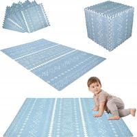 MATA PIANKOWA EVA DUŻE PUZZLE PIANKOWE MIĘKKA 180x120cm 6 EL GRUBE BOHO