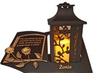 ŻONA ŻONIE ZNICZ LAMPION NA GRÓB LATARNIA CZARNA ZE ŚWIECĄ SKOS SENTENCJA