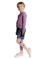 Rajstopy dziewczęce bawełniane z elementem 3D listki różowe 104-110 YOCLUB