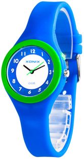 Xonix Analogowy zegarek sportowy, przejrzysta tarcza, podświetlenie, WR 100M, antyalergiczny