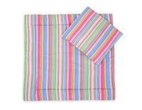 Pościel do wózka z wypełnieniem kołderka i poduszka - Paski jagodowe