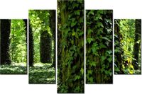 100CM 150CM OBRAZ 5 ELEM PARKOWY BLUSZCZ ŚCIENNY