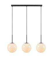 Szklana lampa wisząca Dione do przedpokoju biała czarna