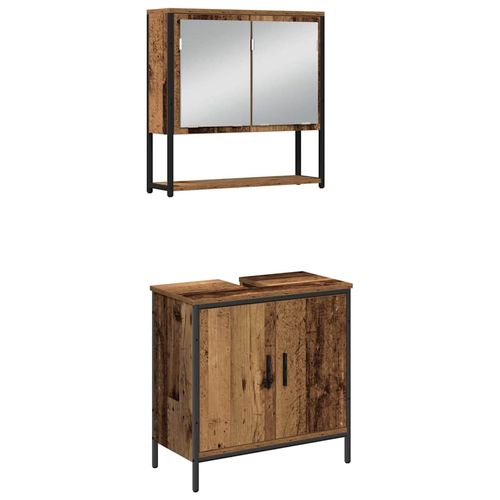 Zestaw mebli łazienkowych 3 pcs Brązowy 33 x 33 x 185.5 cm na Arena.pl