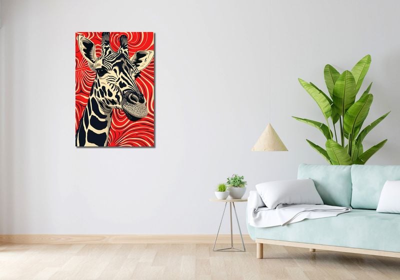 Obraz 60x90cm Wzrok Żyrafy zdjęcie 2