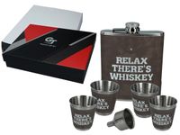 Kpl. piersiówka z lejkiem i 4 kieliszkami wzór 3