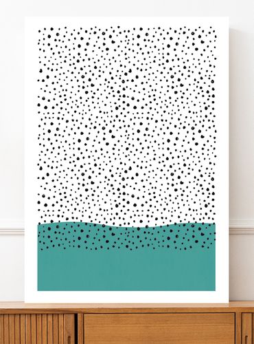 Plakat abstrakcja lazurowa czarna pattern 61x91 cm na Arena.pl