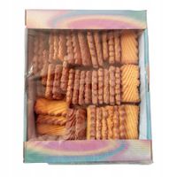 Ciastka kruche z polewą krówkową 900g Tradycyjne Zdobione