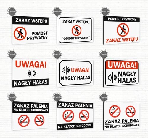 Tabliczka znak informacyjny 30x20 Biała GŁĘBOKOŚĆ Aluminiowa NADRUK UV na Arena.pl