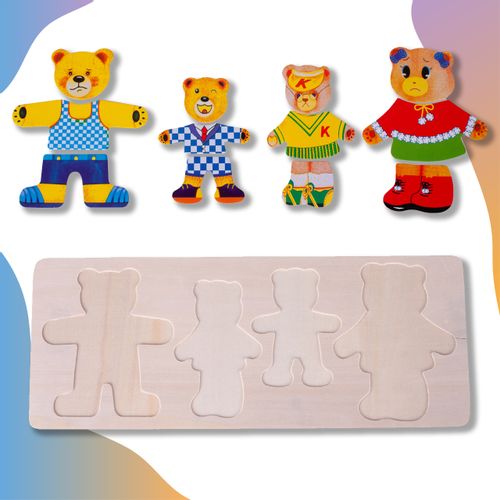 Ubieranie Misia Klocki Drewniane Układanka na Arena.pl