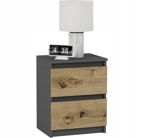 Szafka nocna komoda stolik 40cm R-2 ANTRACYT MIX ARTISAN na Arena.pl