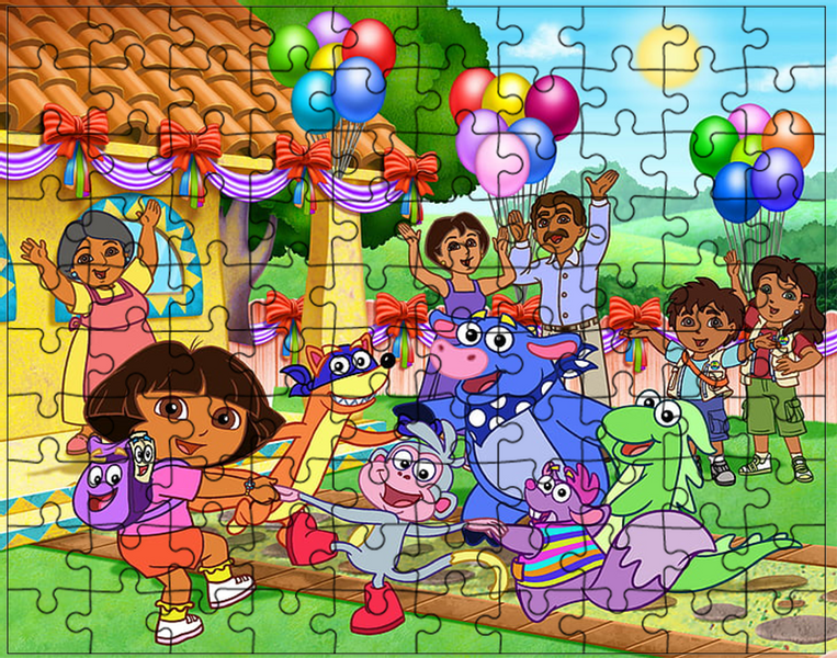 Puzzle tradycyjne Dora Odkrywca zdjęcie 1