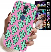 ETUI DO HUAWEI MATE 20 LITE - KAKTUSY, KAKTUS NA RÓŻOWYM TLE + FOLIA